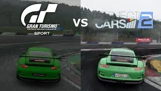 GT Sport vs Project CARS 2 rain comparison