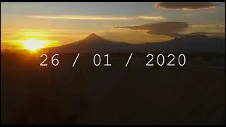 Hermoso Atardecer de Popocatepetl e Iztaccihuatl - México [Timelapse] [26/01/2020]