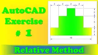 AutoCAD Practice Exercise # 1 - Relative Method #autocad #trending #exercise #practice