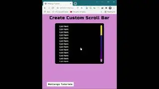 Create Scrollbar in CSS | Custom Scrollbar | Html | CSS | 