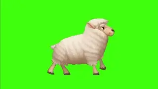 Cartoon Sheep Running Animation green screen video effect