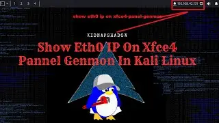 Configure Eth0/Tun0 IP on Xfce Pannel Genmon in Kali Linux  | kidnapshadow