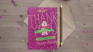 PHOTOSHOP TUTORIAL | How to Design a Holiday Thank You Card