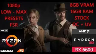 Alone in the Dark 2024 | AMD Ryzen 5 5600G + RX6600 | PC Benchmark | Low - Max | 1080p STOCK vs OC