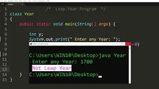 Java program to check input year is leap year or not | Learn Coding