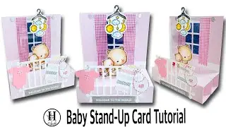 Baby Stand Up Card | Baby Pop-Up Card