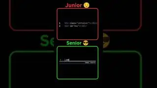 Junior Vs Senior Developer #programming #html #javascript #webdevelopment #html5 #webdesign  #css3