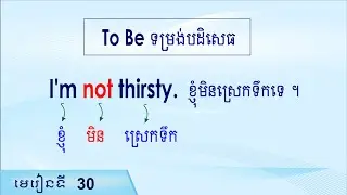 Verb to be in Negative form | Raksmey San