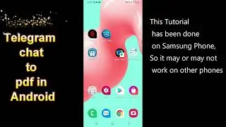 How to convert Telegram Chat to pdf in Android Phone