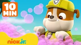 PAW Patrol | ¡Aventuras burbujeantes de PAW Patrol! con Rubble 🫧 10 minutos | Nick Jr. en Español