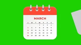 Calendar Page Flip Effect and Flying off Animation | Copyright Free Green Screen for Video Editing