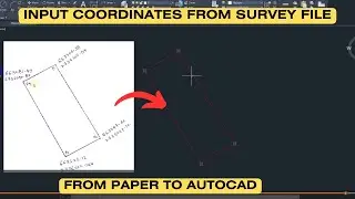 How to Plot Coordinates Manually in AutoCAD | HOW TO PLOT SURVEY PLAN IN AUTOCAD