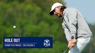 Tommy Fleetwood Holes Out From the Thick Rough | 2023 PGA Championship