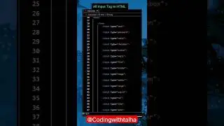 All input tags in html | html input tag 