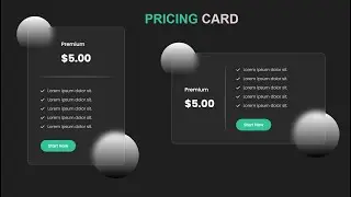 Glassmorphism Pricing Card Design Using Html & Css