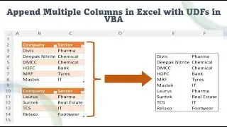 Append Multiple Columns/Text/Dynamic Arrays in Excel with UDFs in VBA