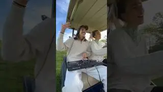 djing in the golf car