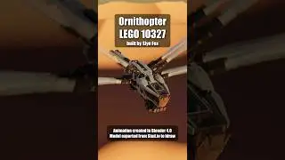 LEGO 10327 Dune Ornithopter Animated Speedbuild | LEGO Atreides  | Blender Geometry Nodes Animation