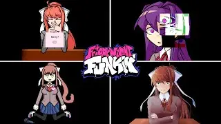 The Best Doki Doki Game Over Screen in FNF (DDLC Monika, Sayori, Yuri) - Friday Night Funkin'