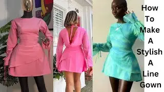 How to make a stylish A line short dress