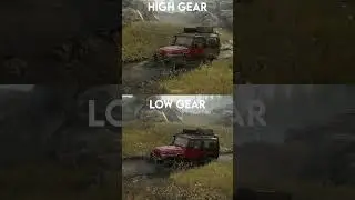 Low Vs High Gear - Stuck in Mud Jeep Wrangler 