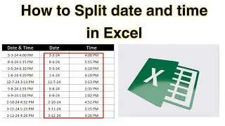 How to Split date and time in Excel | How to remove date from time in Excel