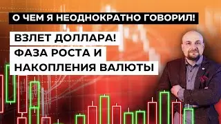 Обзор на доллар💰 Почему растет? Взлет доллара! Мой прогноз. Фаза роста и накопления валюты✅