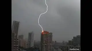 Mumbai lightning thunderstorms video capture || #youtube  #shorts #short