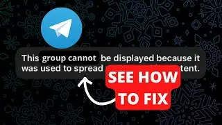 fix this group can't be displayed telegram (How to)