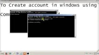 Create a user account in windows using command prompt or cmd