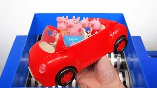 SHREDDING PEPPA PIG FAMILY TOYS...!!!