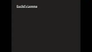 Euclid’s Lemma