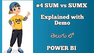 4) SUM VS SUMX in Power BI Telugu |  DAX Telugu