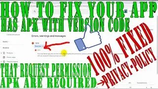 How to fix error? on your app need to have privacy policy set-up  100% working