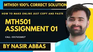 MTH501 Assignment 1 Solution | MTH501 Assignment Solution with file | MTH501 100% Correct Solution