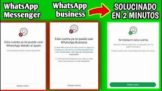 Está cuenta no puede usar WhatsApp por spam || SOLUCIÓN cuenta de WhatsApp suspendida, método 2025