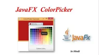 #22 JavaFx Tutorial | ColorPicker in JavaFX