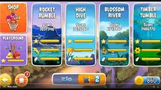 ANGRY BIRDS RIO BLOSSOM RIVER (MAX SCORE)
