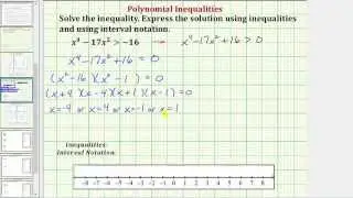 Ex: Solve a Polynomial Inequality - Factor a Trinomial (Degree 4)