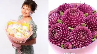 🌺🍀Георгин из зефира🌿💮Marshmallow dahlia🏵️ от Амины Эскиевой