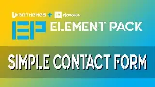 Simple Contact Form | Element Pack | Add-On for Elementor