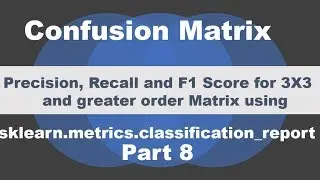 Confusion Matrix | ML | AI | sklearn.metrics.classification_report | Classification Report - P8