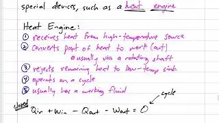 Thermodynamics - 6-3 Heat Engines - notes