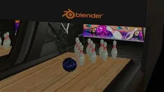 Blender 2.82 Rigid Body Bowling Animation/ 4K