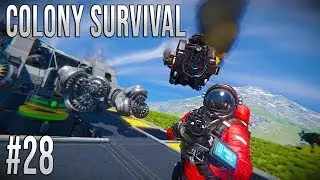 Space Engineers - Colony Survival Ep #28- ENEMY DETECTED!