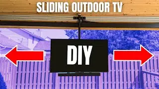 MOVABLE DIY Outdoor TV Mount! Slide & Rotate