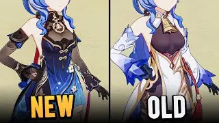 Ganyu NEW Skin vs Ganyu Classic Outfit (Side by side) - Genshin Impact