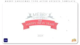 Merry Christmas Typo - After Effects Template | Free Download | Pik Free Templates