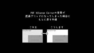 PDF-XChange Editor：背景の透過グリッドを白色に戻す手順