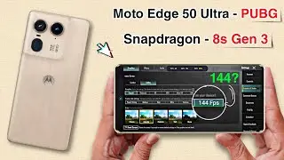 Moto Edge 50 Ultra Pubg Test - Graphics Test.! SD 8s Gen 3 + 144Hz.😱